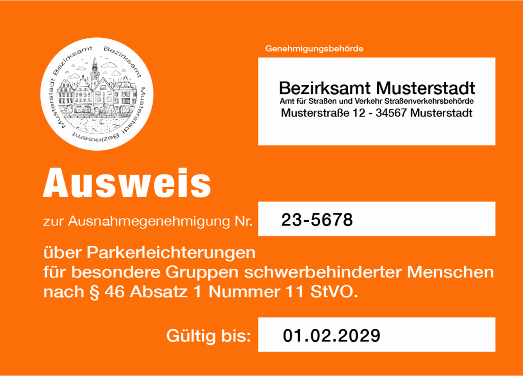 Nicht jeder darf auf einem Behindertenparkplatz halten. Ein orangefarbener Parkausweis berechtigt nicht dazu. 